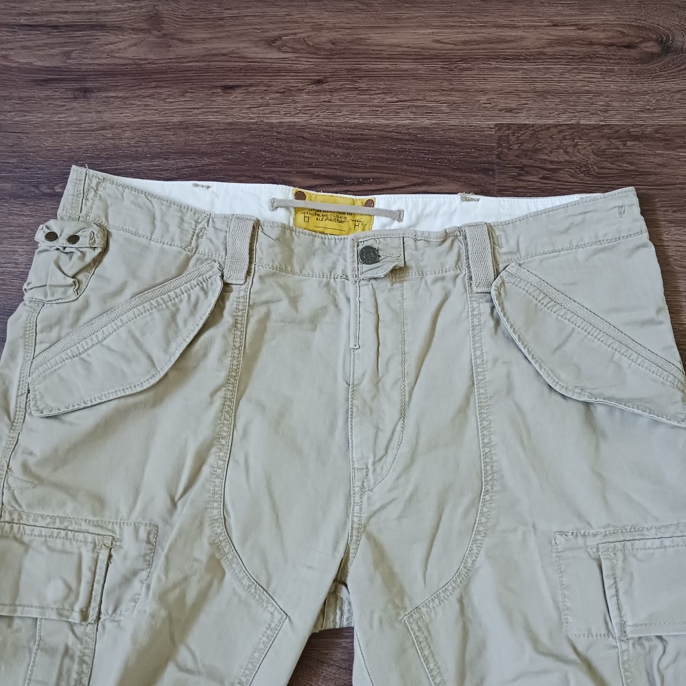 Polo Ralph Lauren Mens Khaki Herringbone Twill Cargo Pants Utility Military‎ Tan - Picture 3 of 11